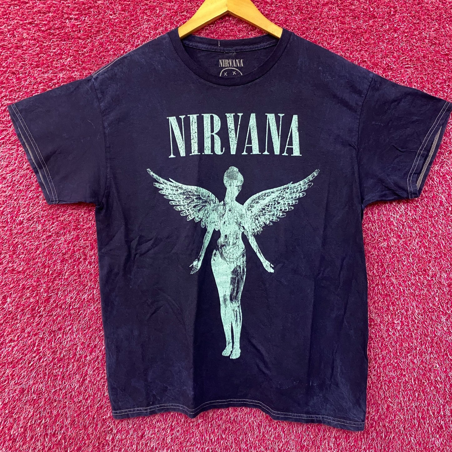 Nirvana Blue Monochrome In Utero Rock tshirt Size Large