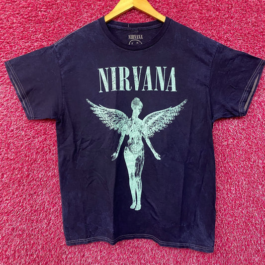 Nirvana Blue Monochrome In Utero Rock tshirt Size Large