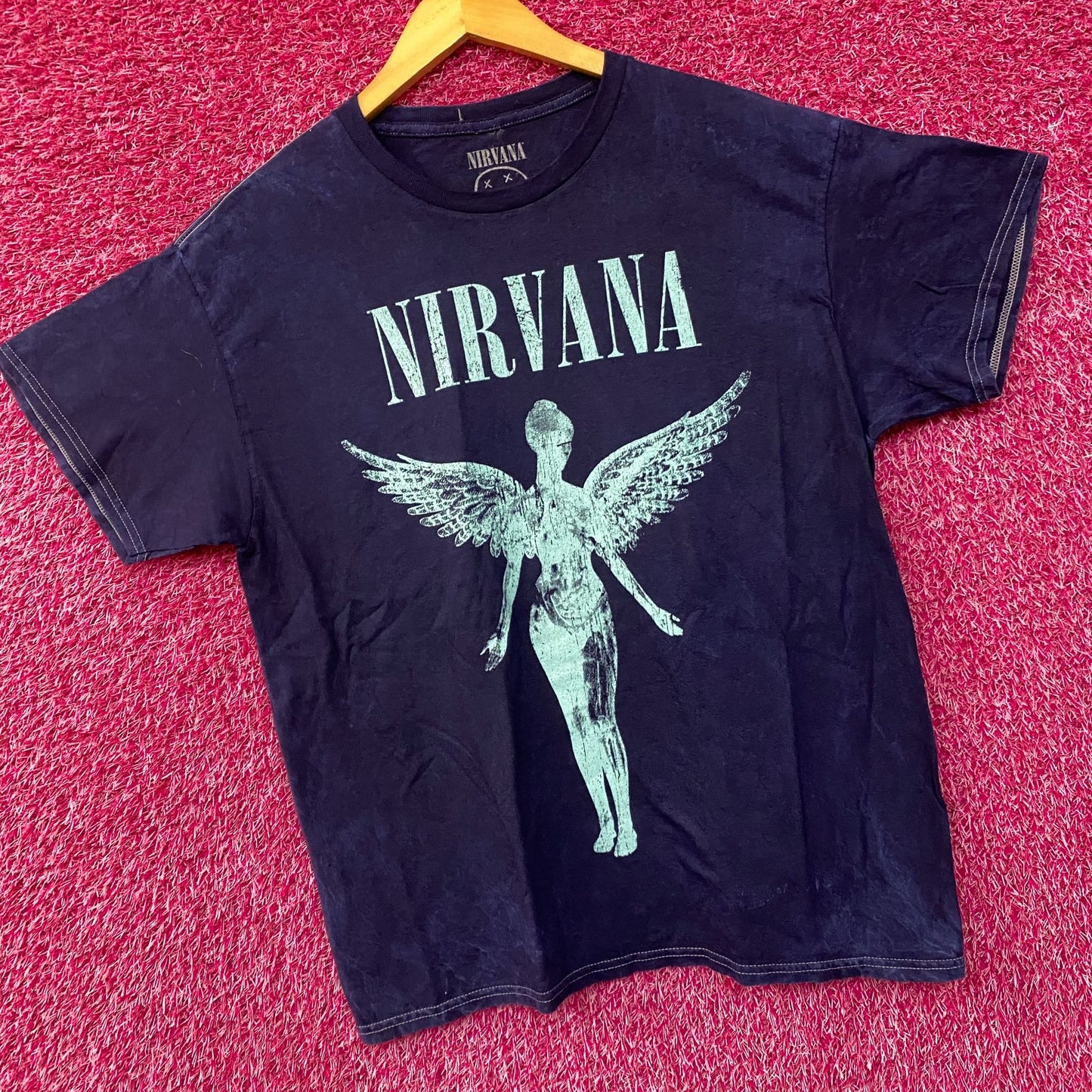 Nirvana Blue Monochrome In Utero Rock tshirt Size Large
