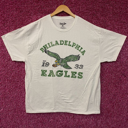 Junk Food Philadelphia Eagles Vintage Style Graphic T-Shirt Large