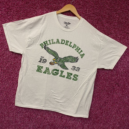 Junk Food Philadelphia Eagles Vintage Style Graphic T-Shirt Large