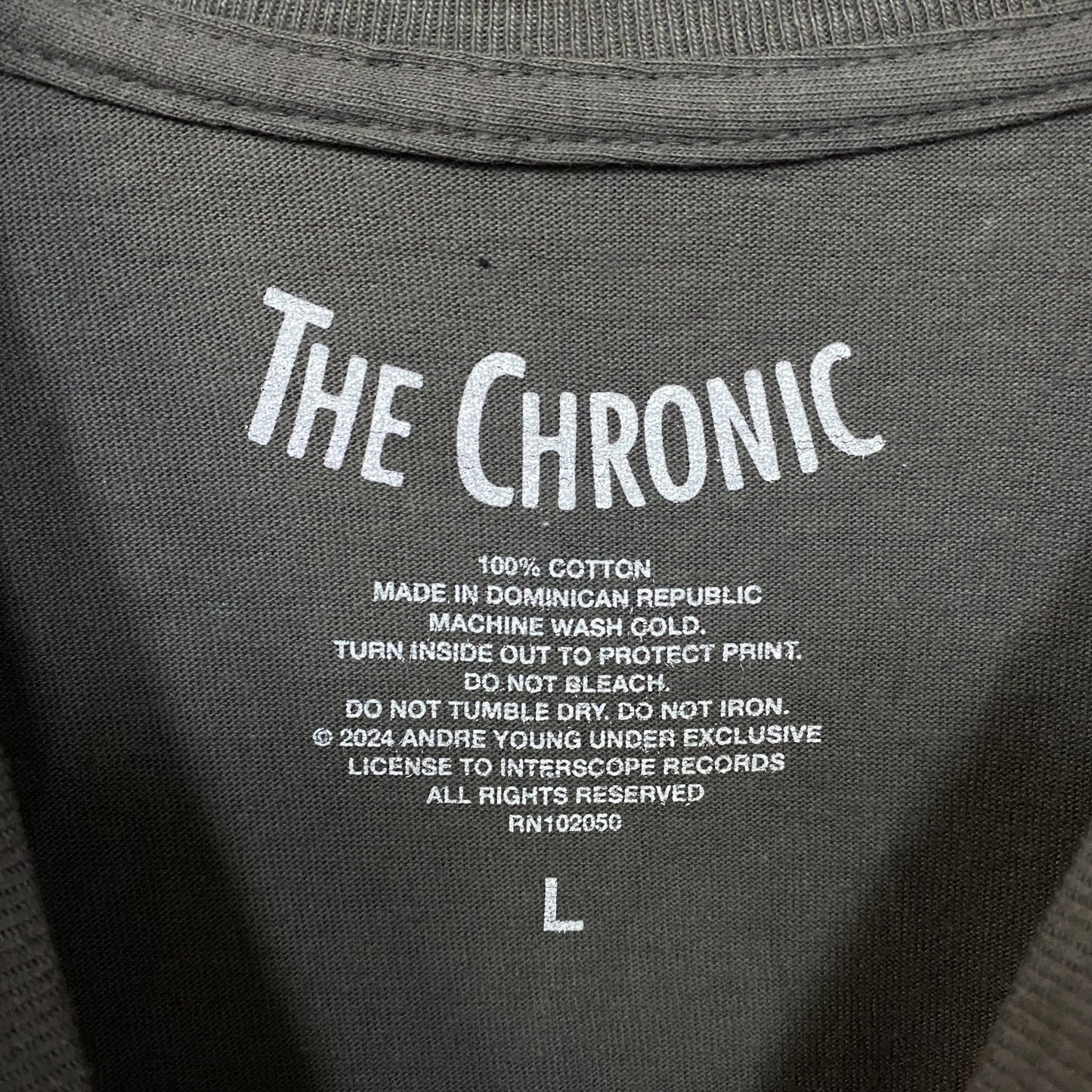 Dr Dre The Chronic Album Cover Art West Coast Rap T-Shirt Large