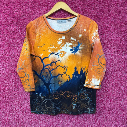 Jason Maxwell Halloween Themed Witch 3/4 Sleeve T-Shirt Small
