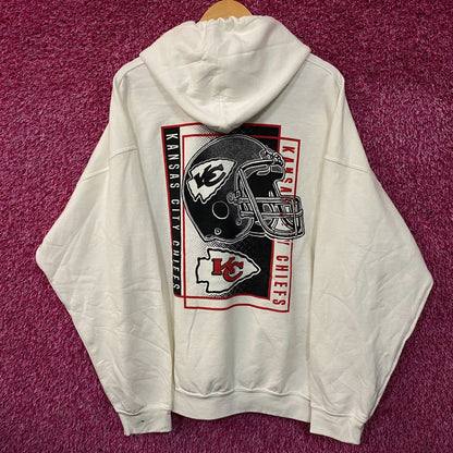 Junk Food Clothing Kansas City Chiefs Retro Style Graphic Pullover Hoodie XL