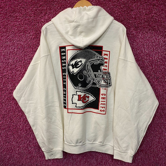 Junk Food Clothing Kansas City Chiefs Retro Style Graphic Pullover Hoodie XL