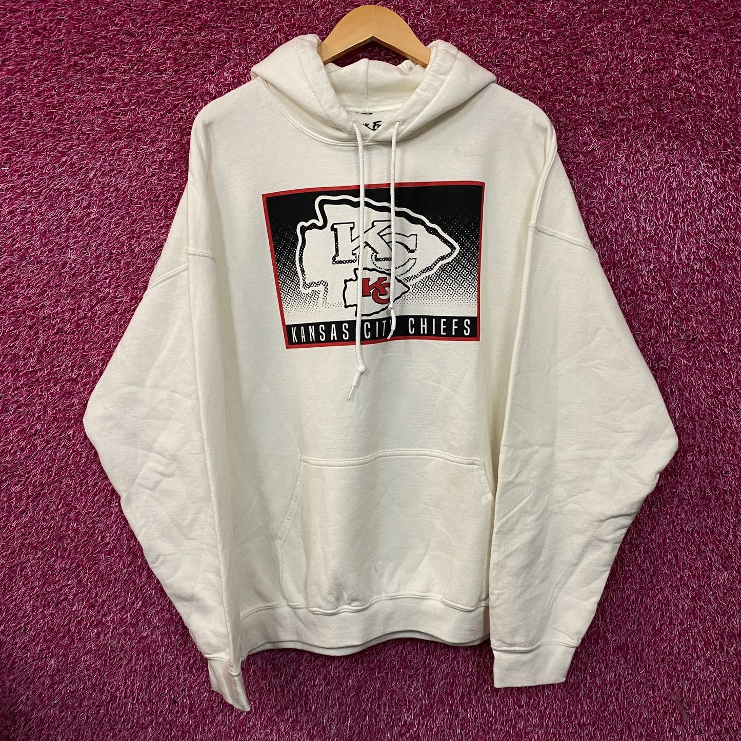 Junk Food Clothing Kansas City Chiefs Retro Style Graphic Pullover Hoodie XL