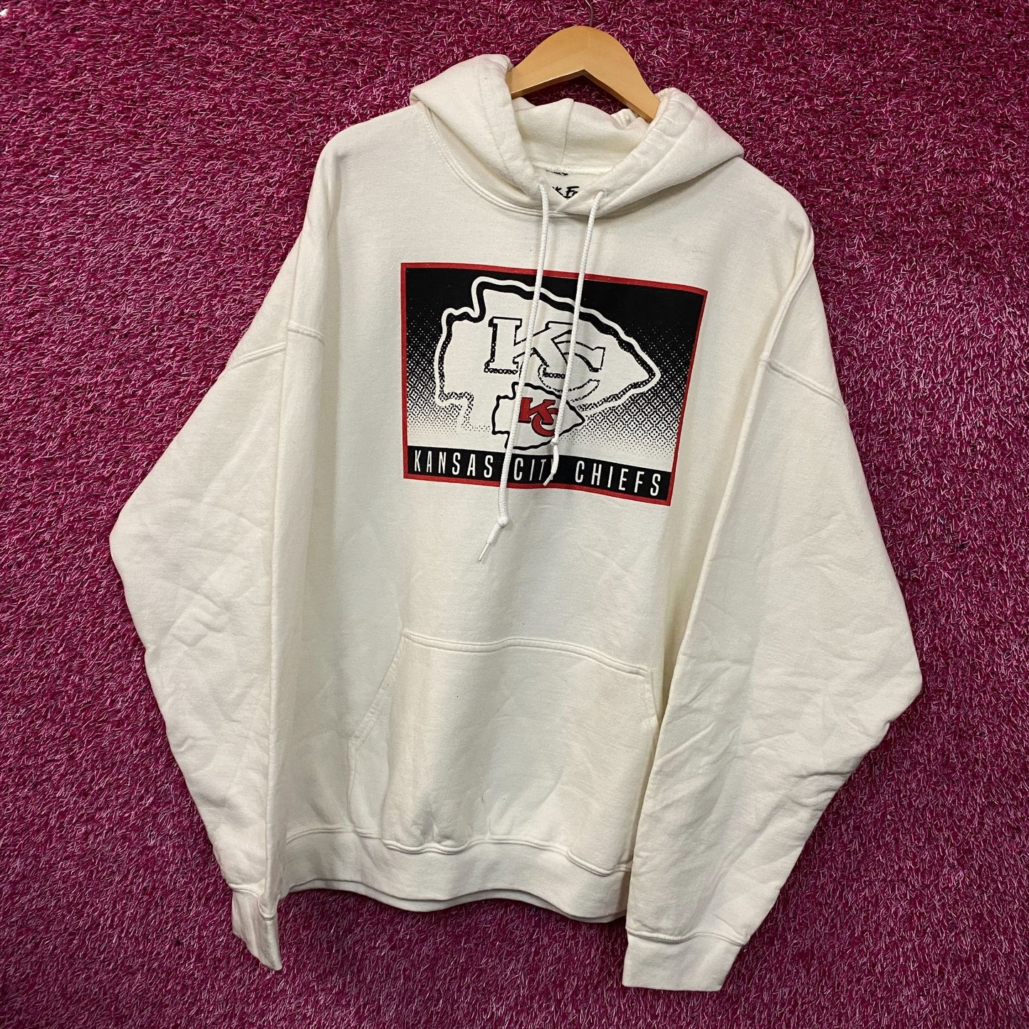 Junk Food Clothing Kansas City Chiefs Retro Style Graphic Pullover Hoodie XL