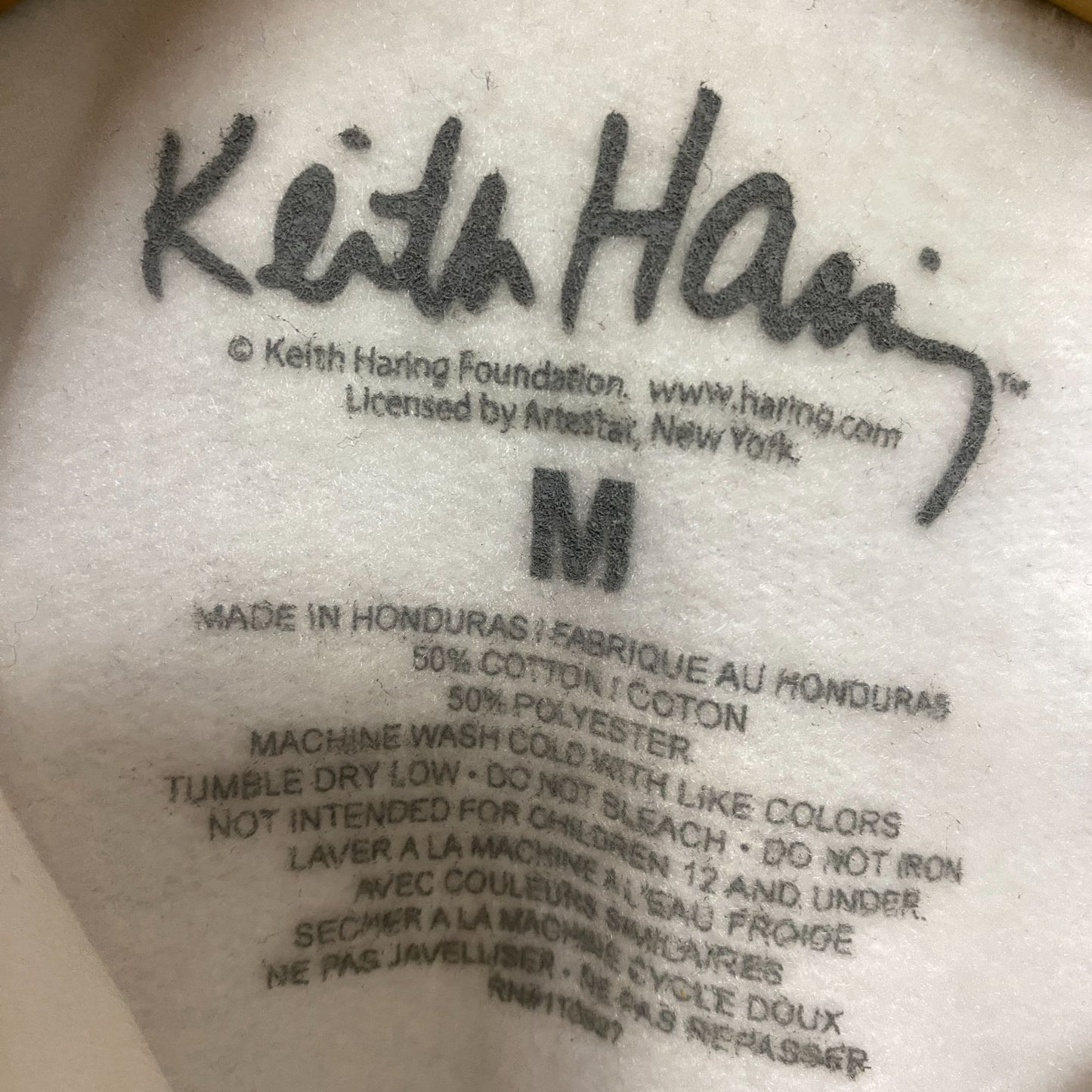 Keith Haring Dancing Figures Graphic Art Hoodie Medium