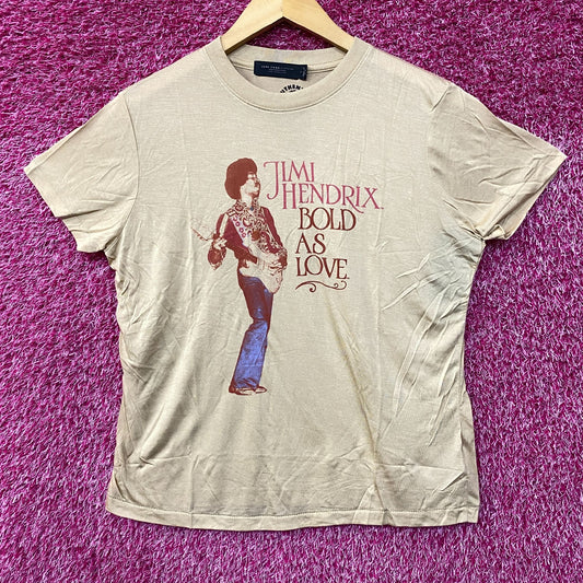 Jimi Hendrix Bold as Love Vintage Style Tissue T-Shirt Small