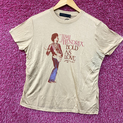 Jimi Hendrix Bold as Love Vintage Style Tissue T-Shirt Small