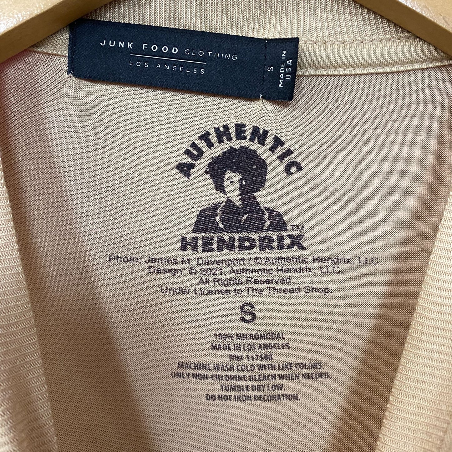 Jimi Hendrix Bold as Love Vintage Style Tissue T-Shirt Small