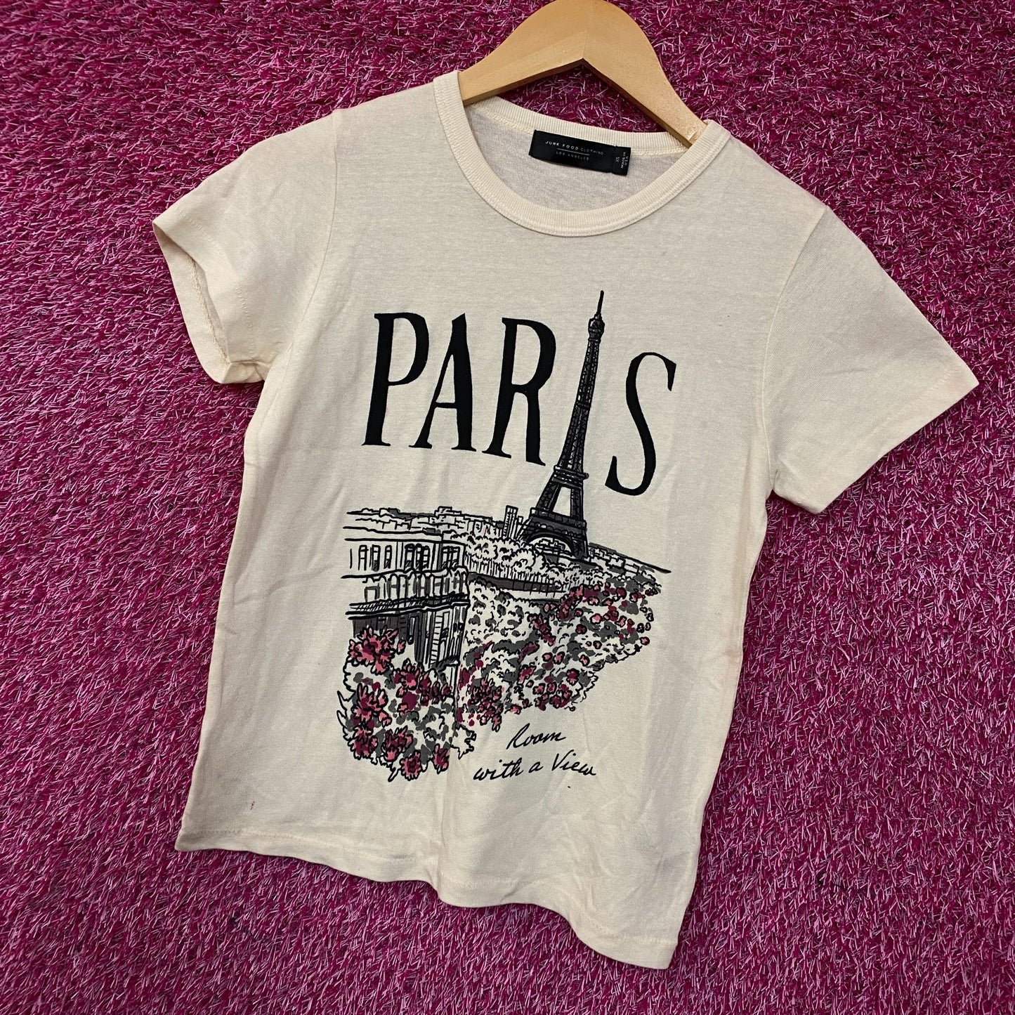 Junk Food Clothing Paris Room with a View Women's Original Tee XS