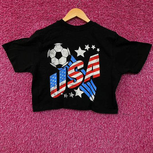 Junk Food Clothing USA Mock Neck Crop T-Shirt 2XL