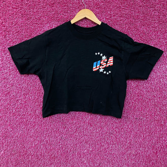 Junk Food Clothing USA Mock Neck Crop T-Shirt 2XL