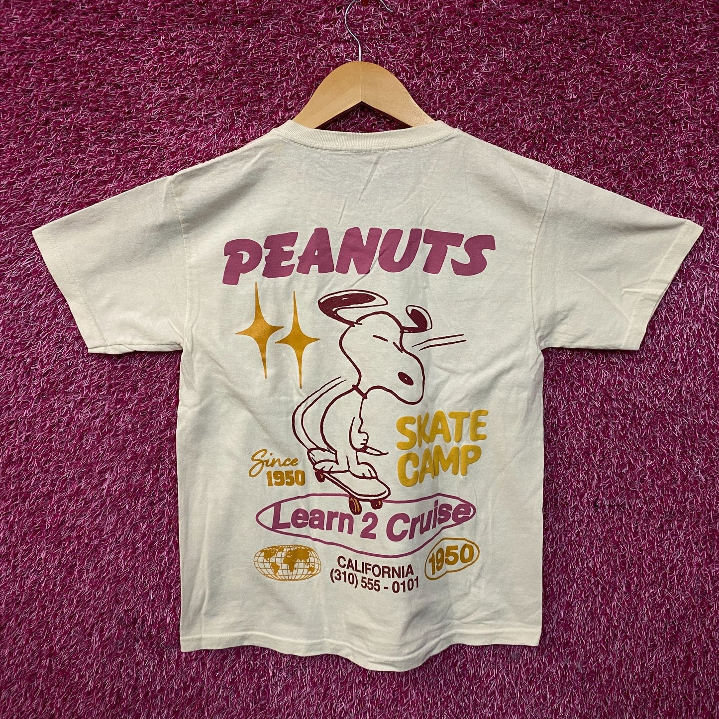 Peanuts Snoopy Skate Camp Graphic T-Shirt Medium