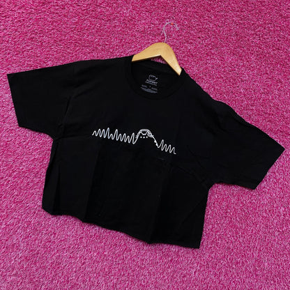 DJ Pusheen Beat da Beat Up Kawaii Pusheen The Cat Crop Top L