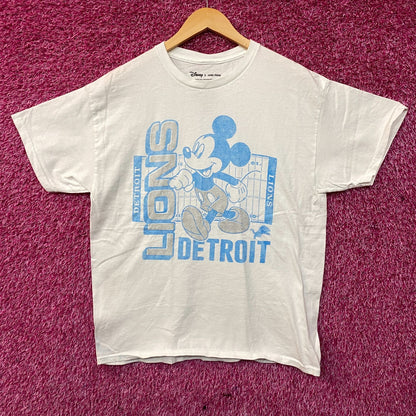 Disney x Junk Food NFL Detroit Lions Mickey Mouse Field T-Shirt Medium
