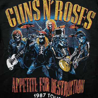 Guns N' Roses Skeleton 1987 Tour T-Shirt Medium