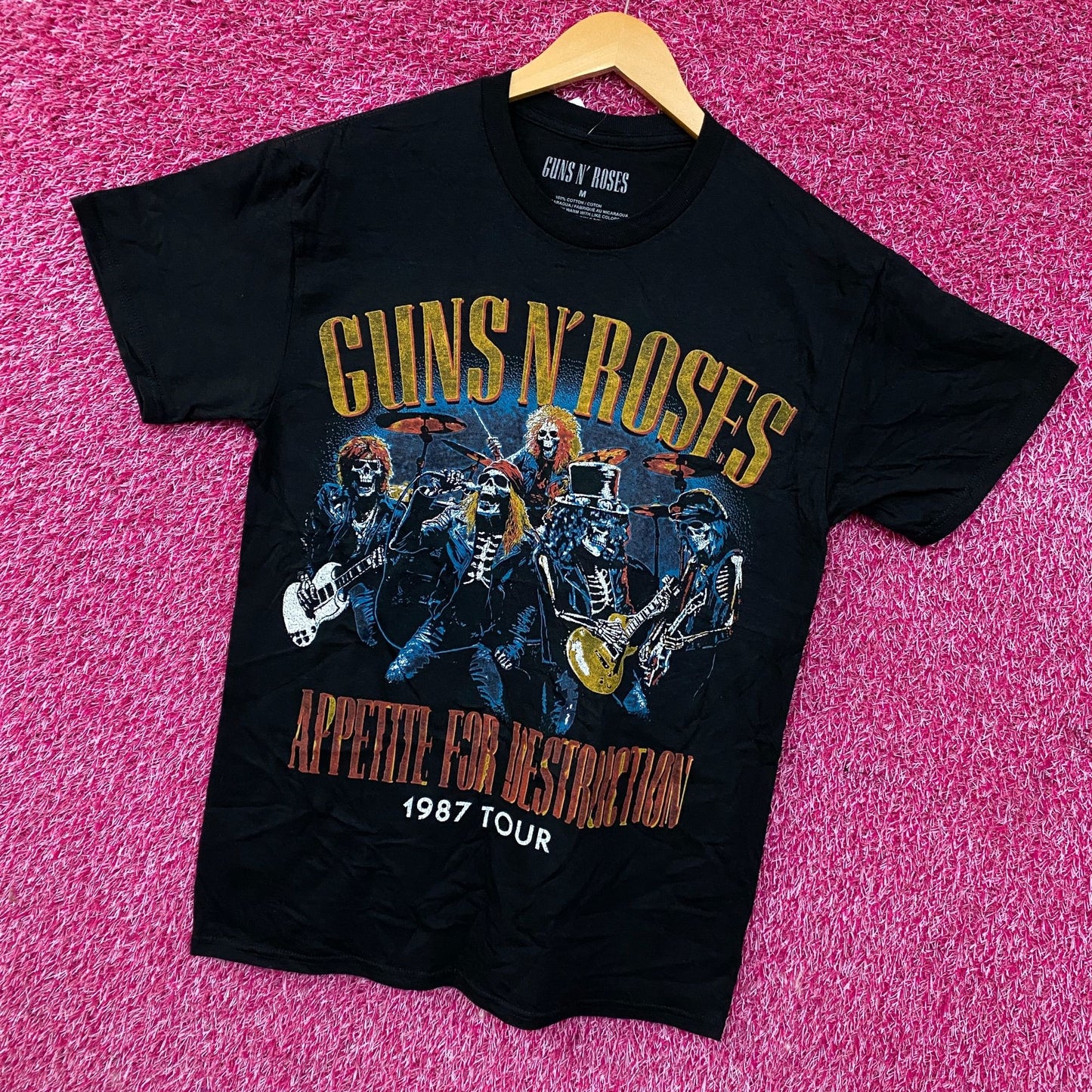 Guns N' Roses Skeleton 1987 Tour T-Shirt Medium