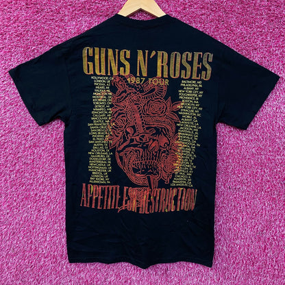 Guns N' Roses Skeleton 1987 Tour T-Shirt Medium