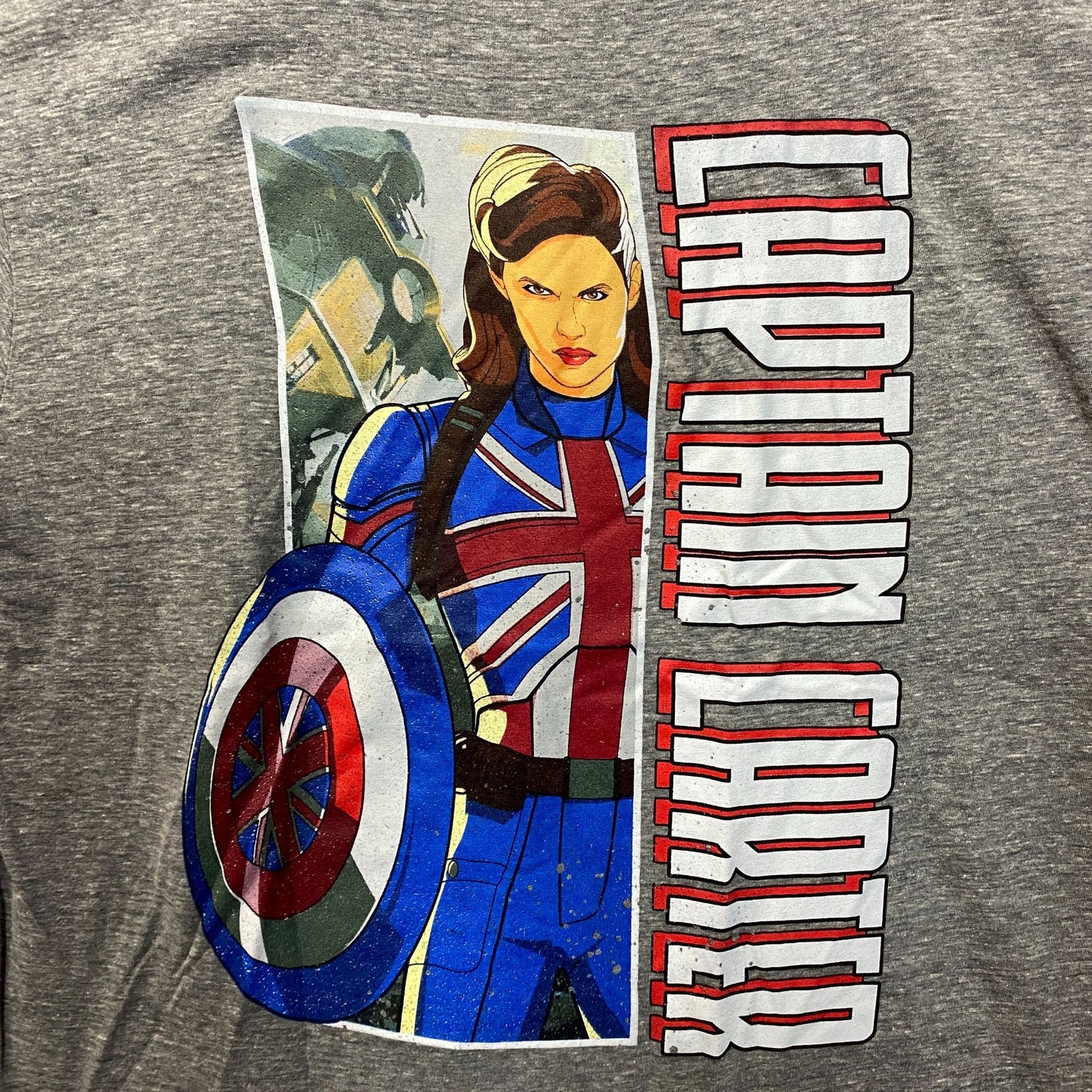 Marvel What If Captain Carter Gray T-Shirt XL