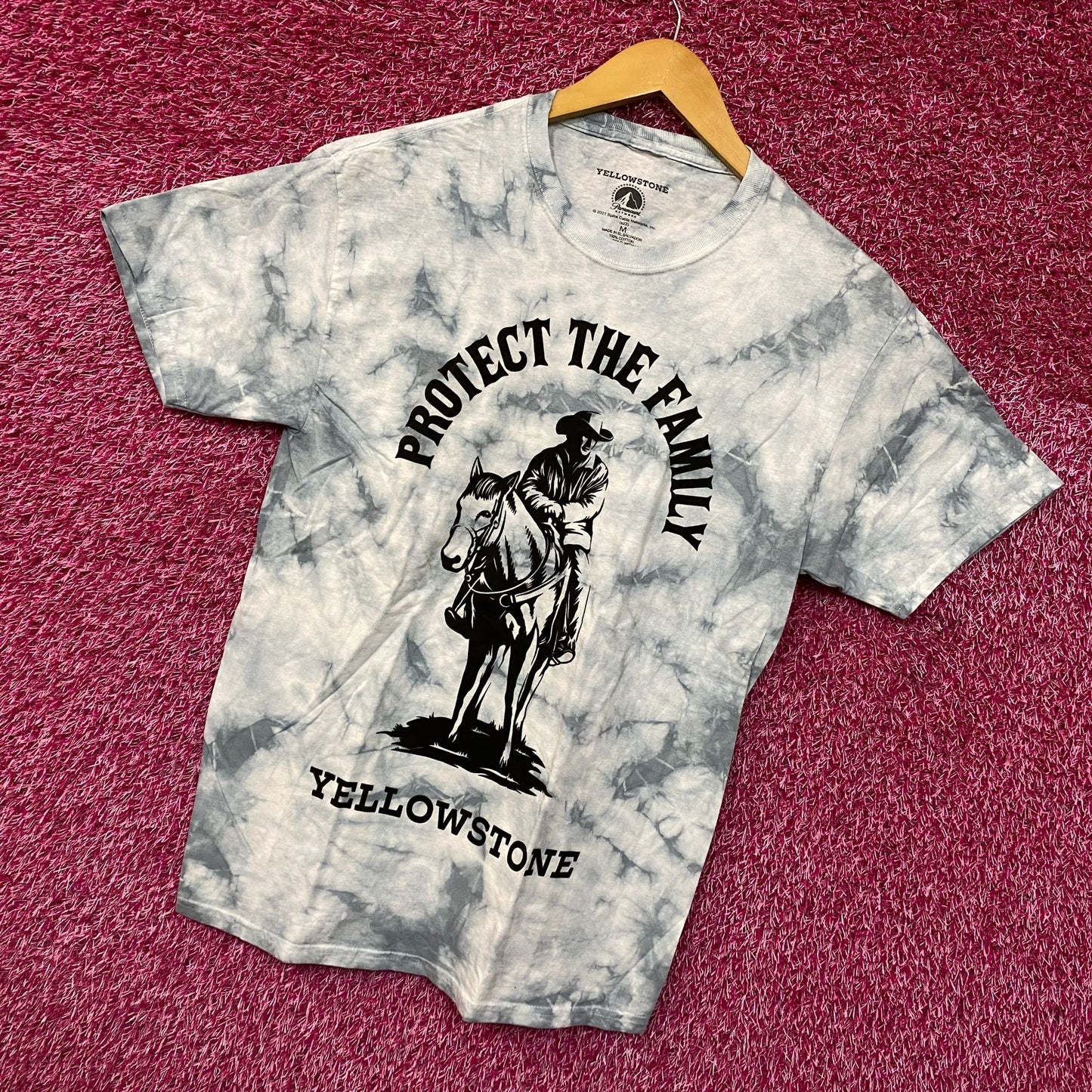 Yellowstone Protect the Family Paramount TV Series Tie Dye M