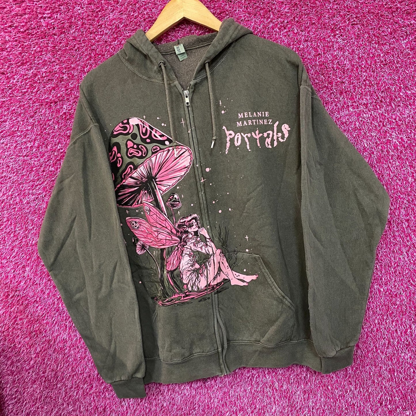 Melanie Martinez Portals Mushroom Fairy Hoodie Zip Up Size Large