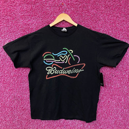 Junk Food Budweiser Neon Graphic T-Shirt Medium
