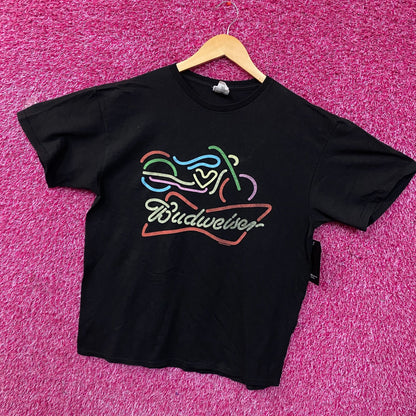 Junk Food Budweiser Neon Graphic T-Shirt Medium