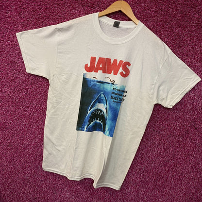 American Classics Jaws Retro Movie Poster Graphic T-shirt Large