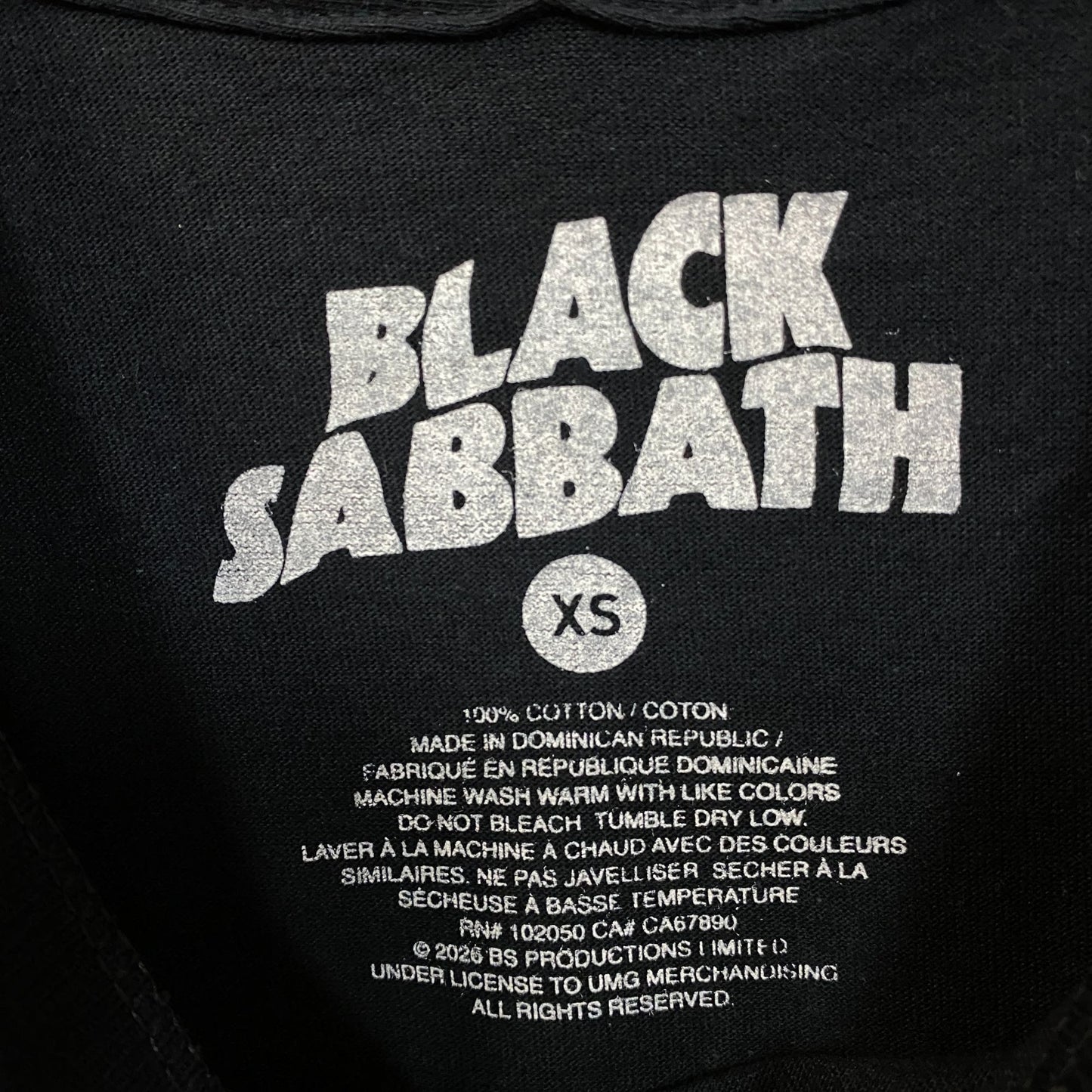 Black Sabbath Crowd Logo Heavy Metal Band T-Shirt XS