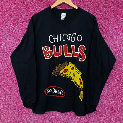 After School Special Chicago Bulls "Go Deep" Wordmark Long Sleeve T-Shirt Large