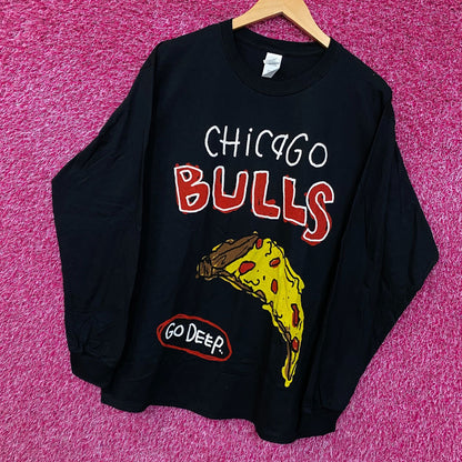 After School Special Chicago Bulls "Go Deep" Wordmark Long Sleeve T-Shirt Large