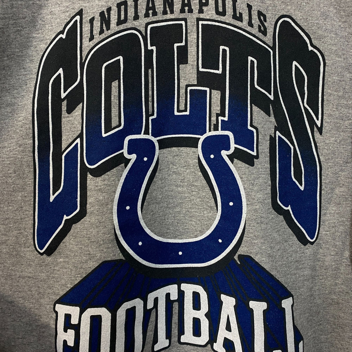 Junk Food Clothing Indianapolis Colts Heathered Gray Classic Crew Pullover Sweatshirt Large