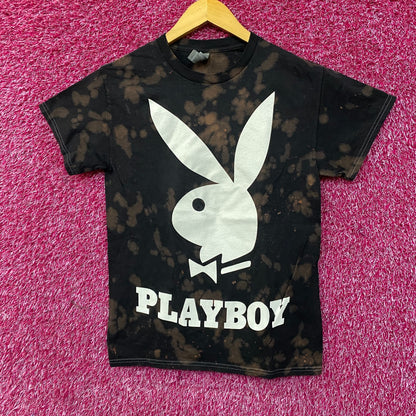 Playboy Bleach Tie-Dye Graphic T-Shirt Small