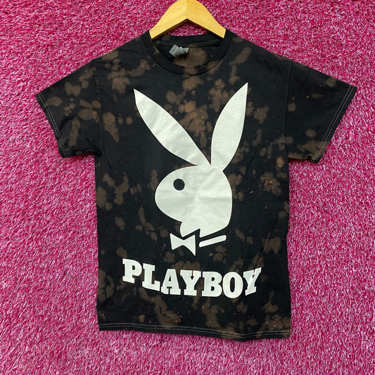 Playboy Bleach Tie-Dye Graphic T-Shirt Small