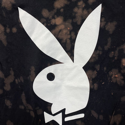 Playboy Bleach Tie-Dye Graphic T-Shirt Small