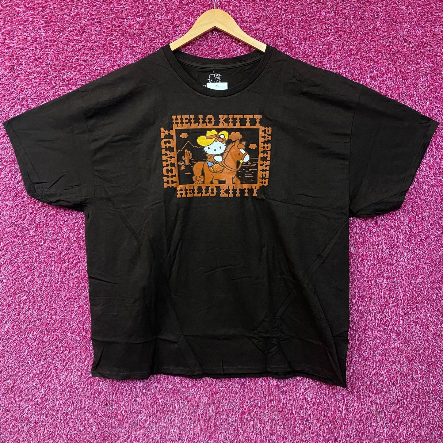 Sanrio Hello Kitty Desert Rodeo Howdy Partner Cute Graphic T-Shirt 2XL