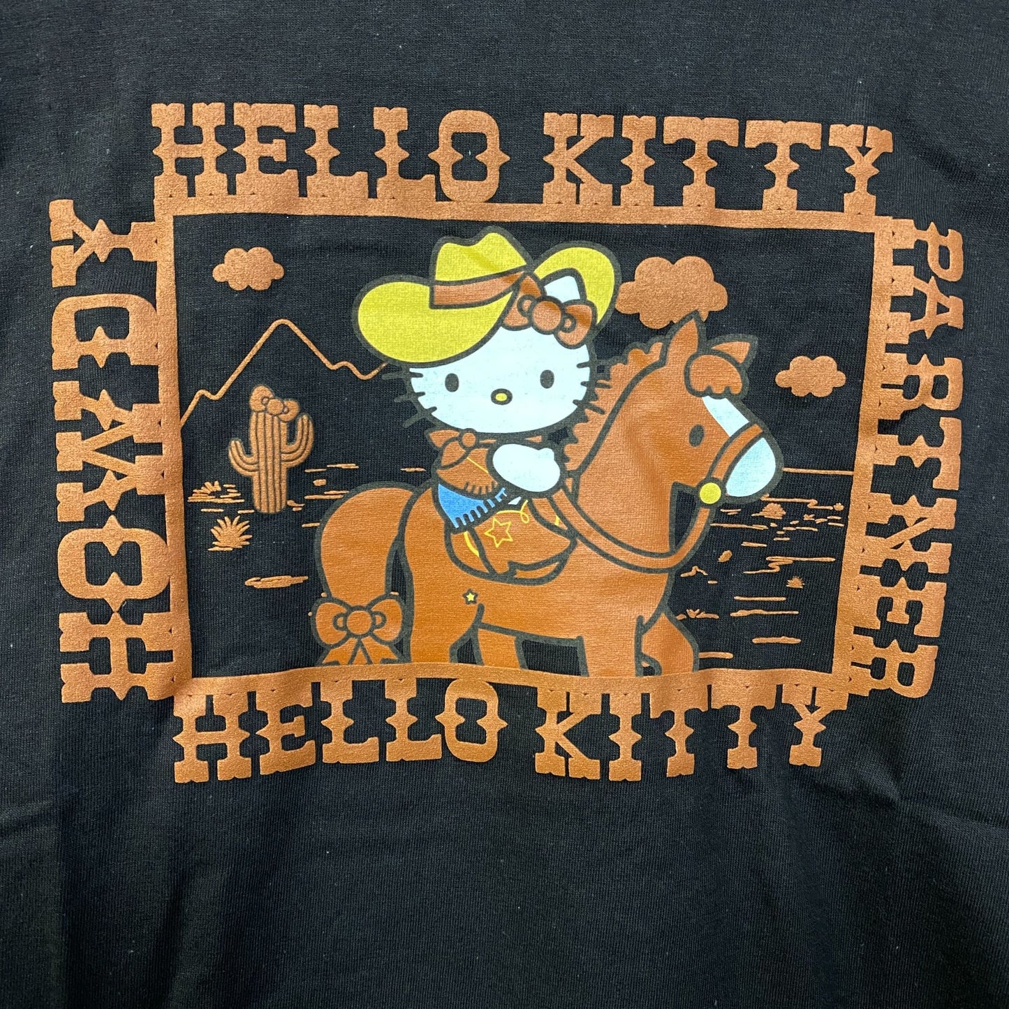 Sanrio Hello Kitty Desert Rodeo Howdy Partner Cute Graphic T-Shirt 2XL