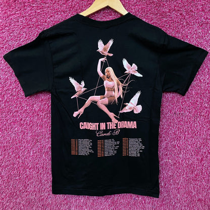 Cardi B Caught in the Drama "Little Miss Drama Tour" Graphic T-Shirt Small