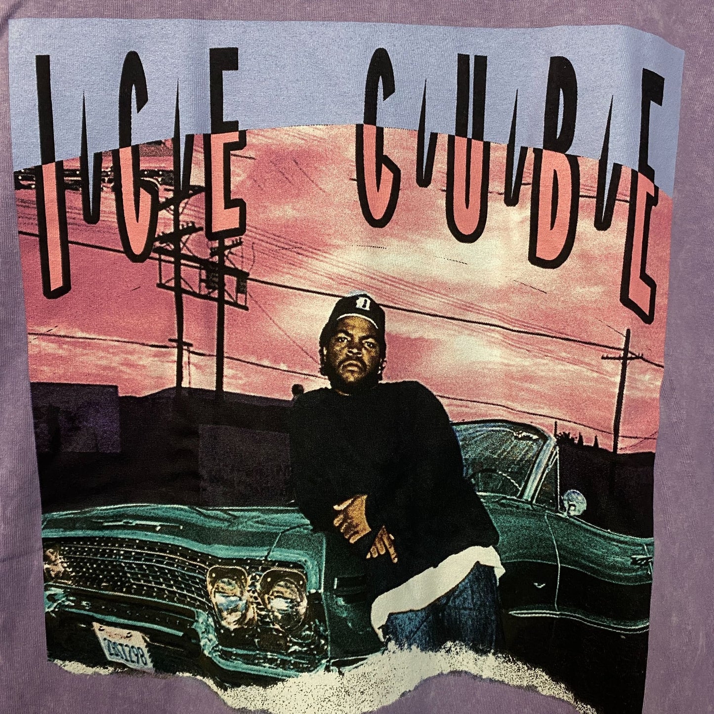 Ice Cube It Was A Good Day Lavender Graphic T-Shirt XL