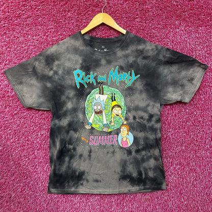Adult Swim Rick & Morty with Summer Tie Dye T-Shirt Size XL
