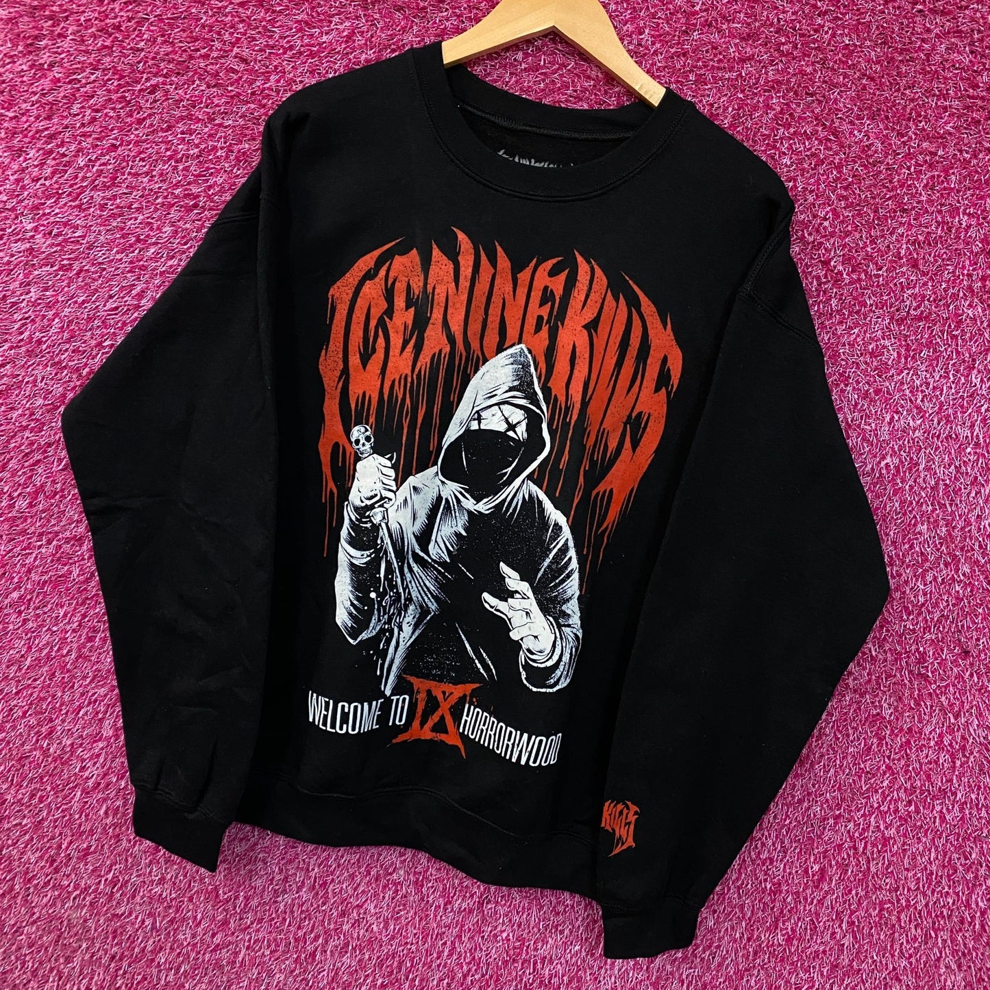 Ice Nine Kills Welcome To Horrorwood Metalcore Graphic Sweatshirt XL