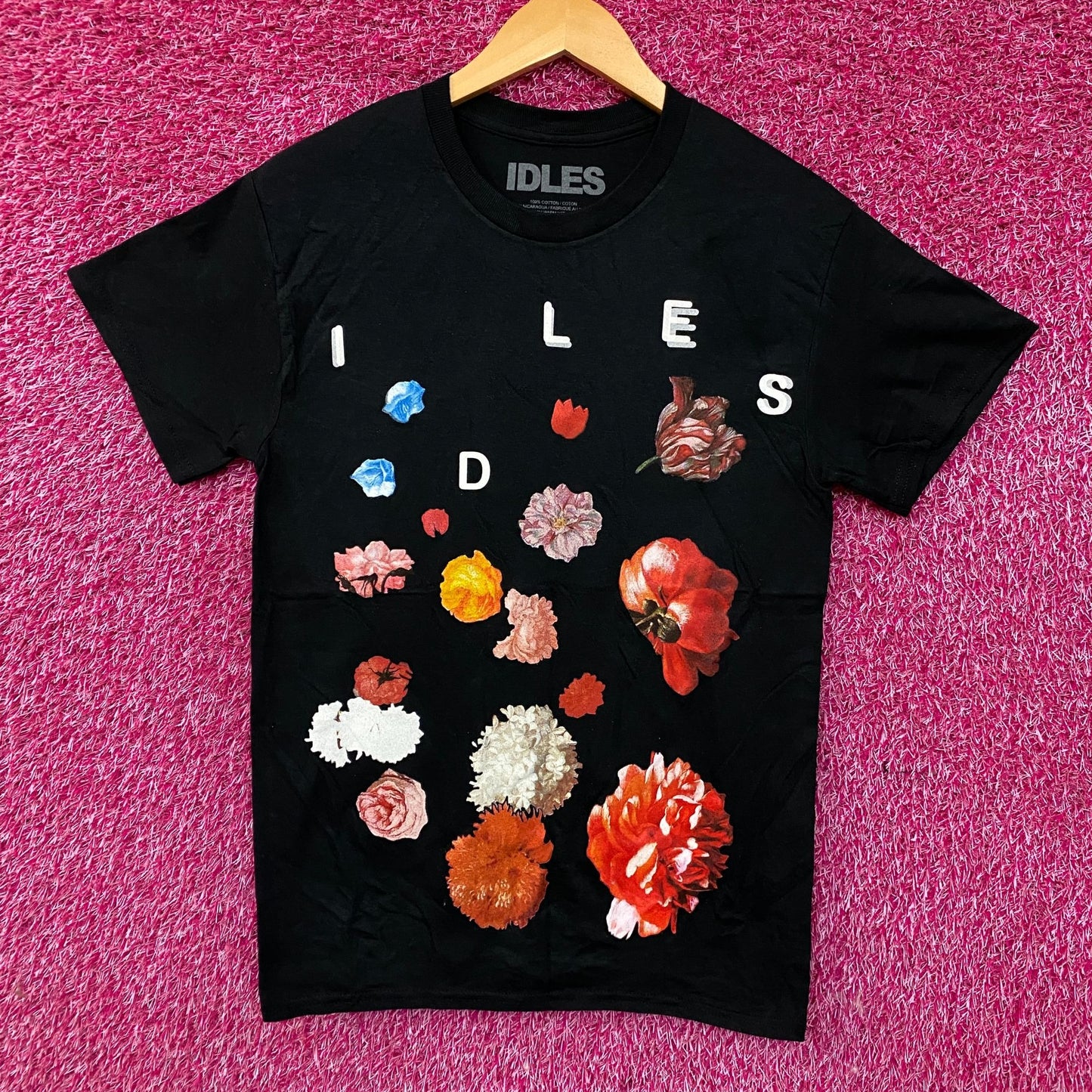 IDLES Flowers Graphic Punk Rock Band T-Shirt SM