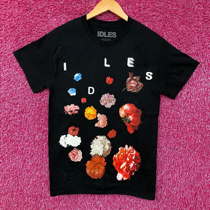 IDLES Flowers Graphic Punk Rock Band T-Shirt SM