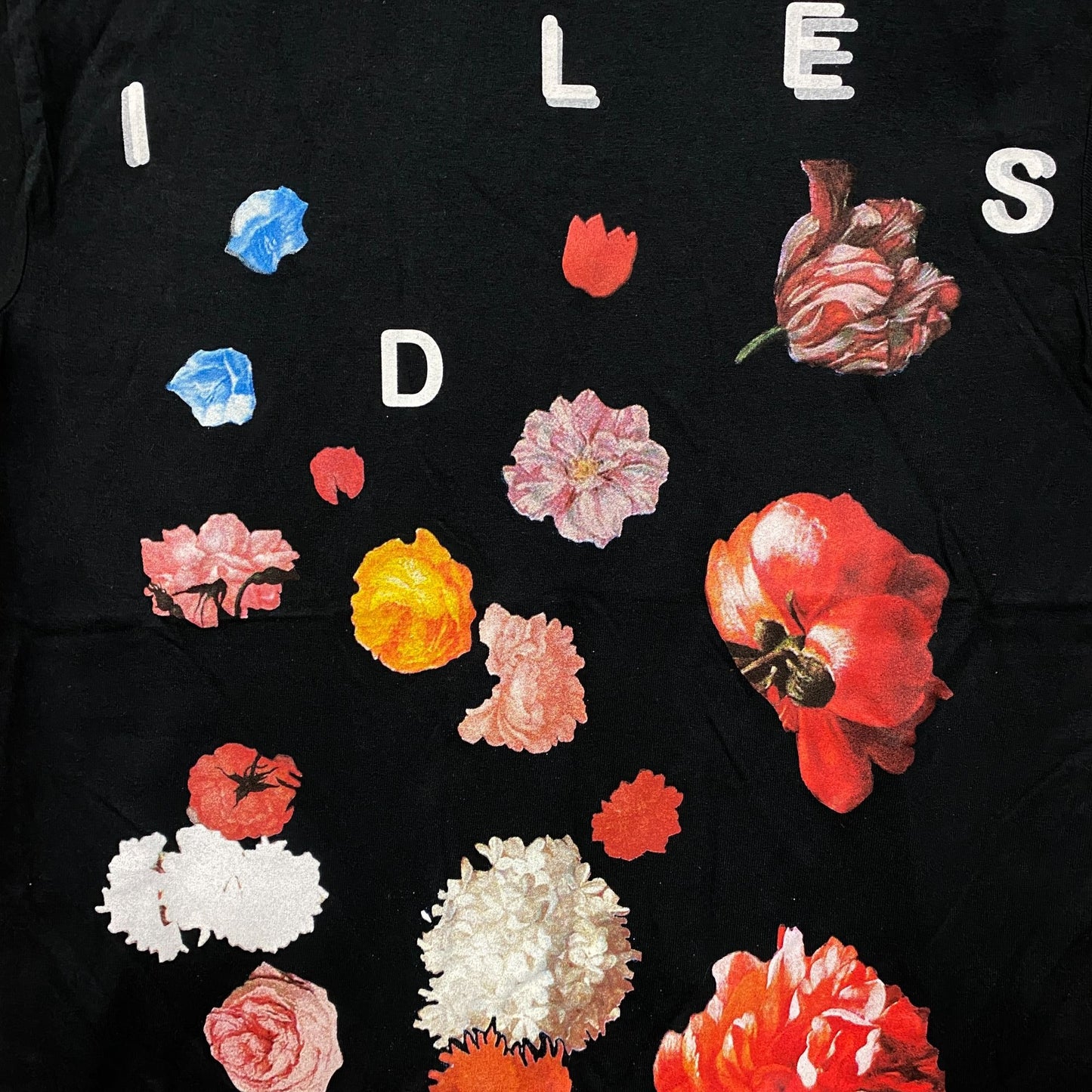 IDLES Flowers Graphic Punk Rock Band T-Shirt SM