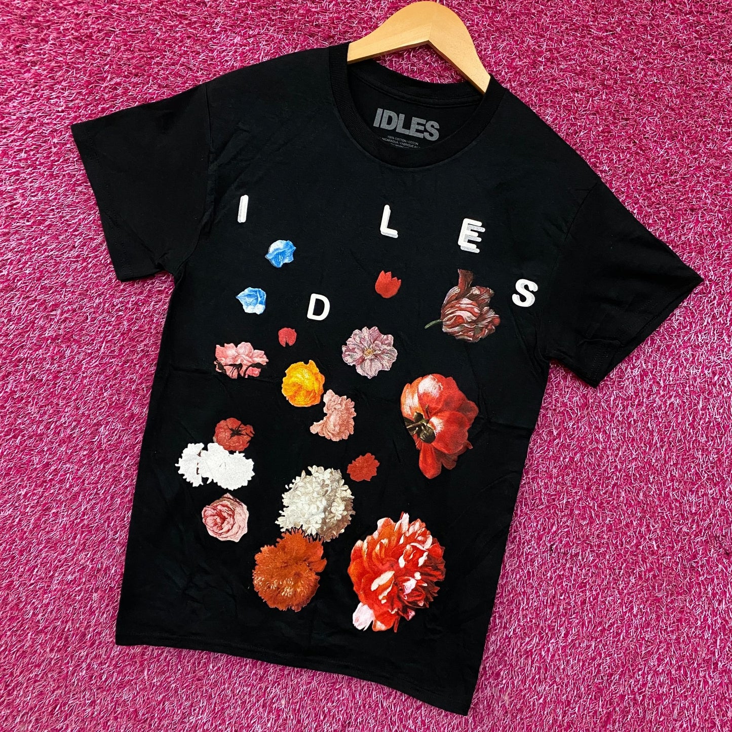 IDLES Flowers Graphic Punk Rock Band T-Shirt SM
