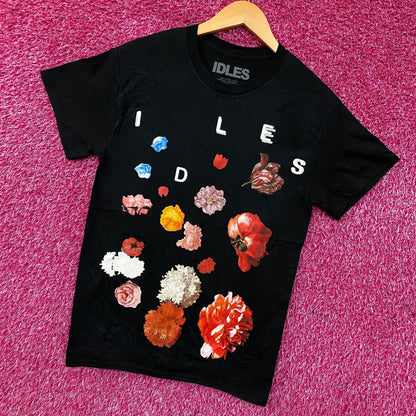 IDLES Flowers Graphic Punk Rock Band T-Shirt SM