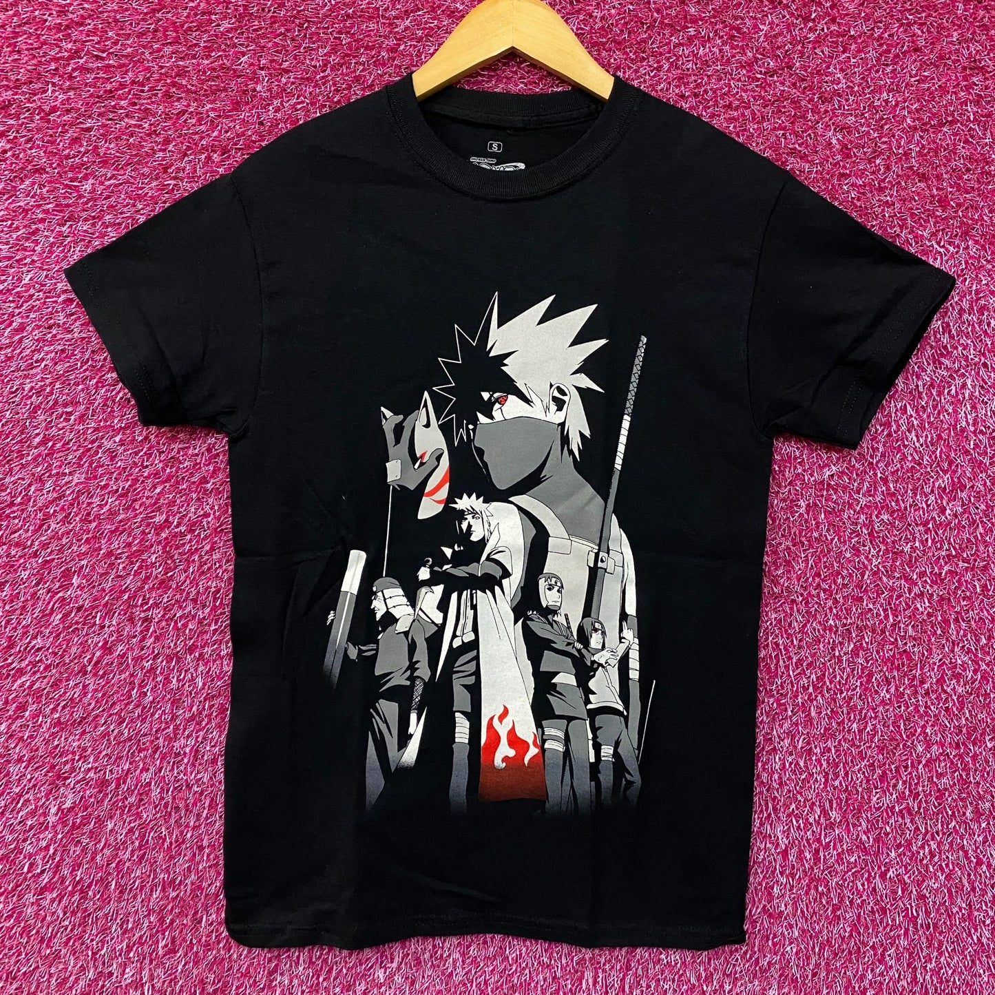 Naruto Shippuden ANBU Black Ops Kakashi Hokages Anime T-shirt Small