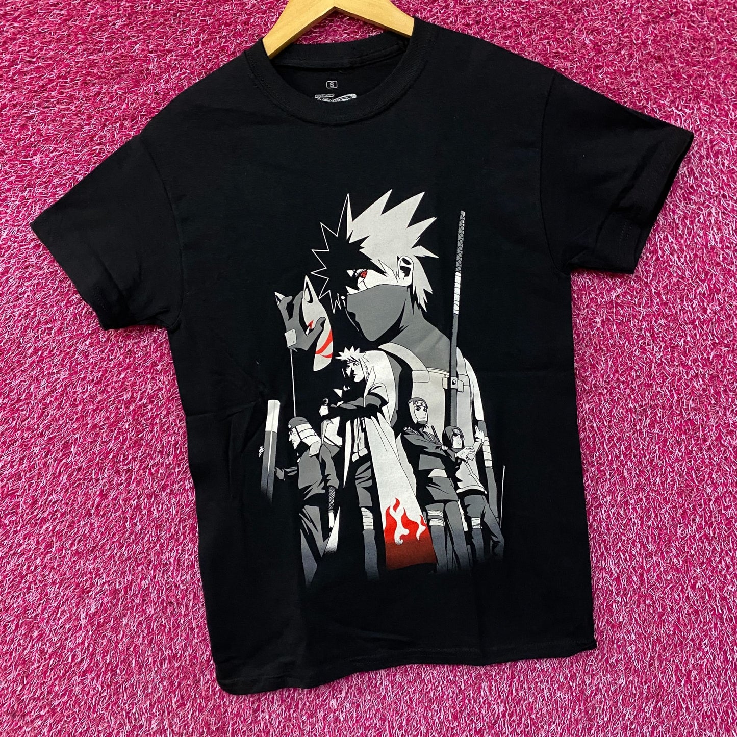 Naruto Shippuden ANBU Black Ops Kakashi Hokages Anime T-shirt Small